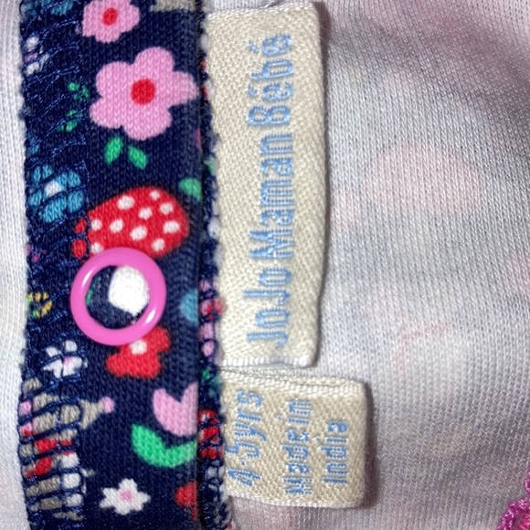 Jojo maman bebe mouse floral mushroom navy long sleeve dress 4-5 yrs - Picture 8 of 9